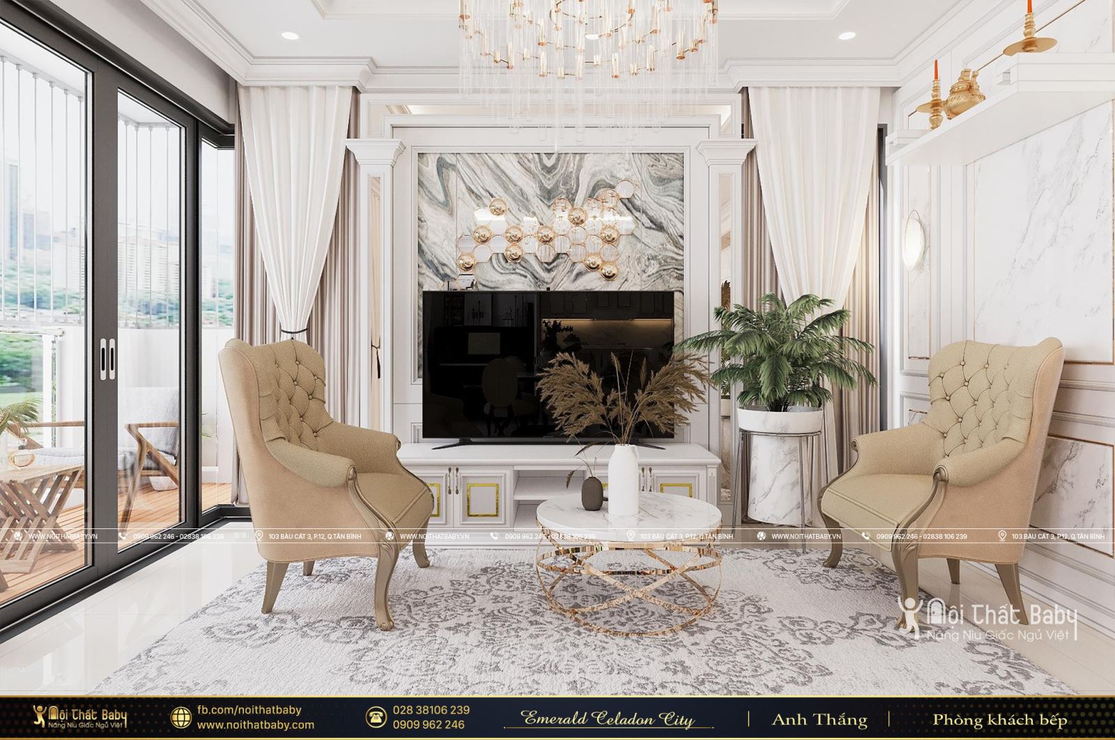 Tổng hợp các mẫu thiết kế nội thất Chung cư Emerald Celadon City